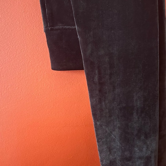 Talula Midnight Black Velvet Velour Leggings - Picture 7 of 7